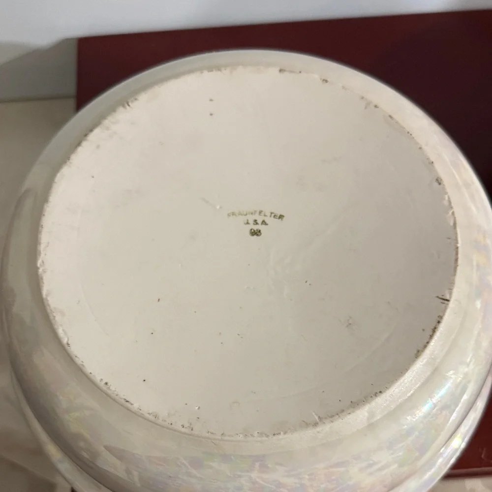 Vintage Royal Rochester Lusterware Casserole Dish: Iridescent Ceramic Ovenware